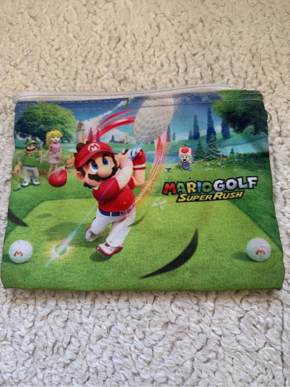 Mario Kids Green Zip Pouch
